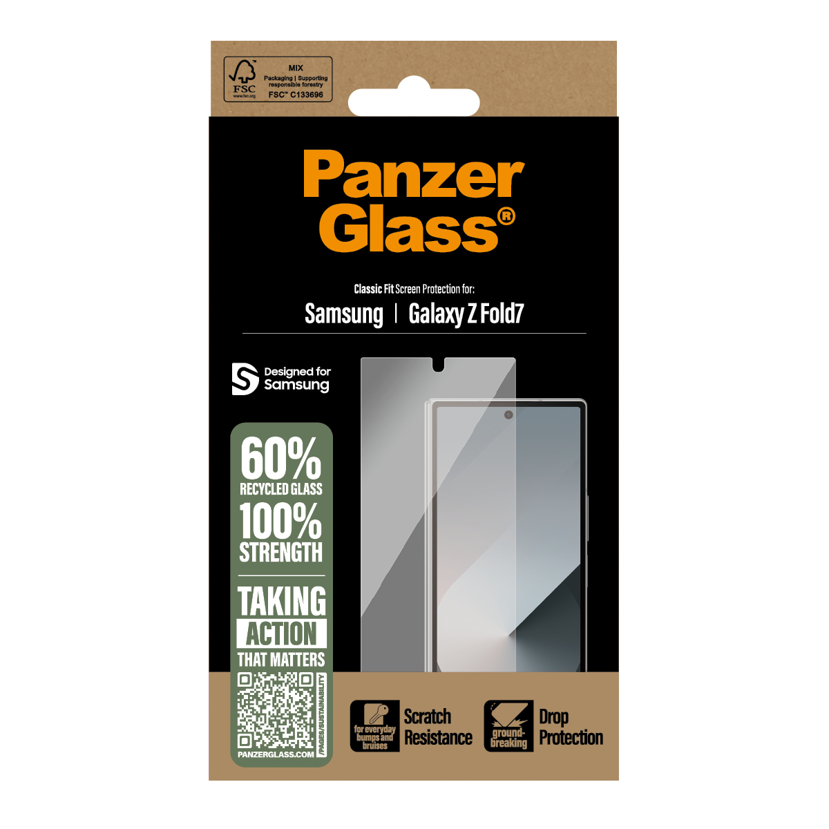 PanzerGlass � Screen Protector Samsung Galaxy Z Fold7 | Classic Fit Protection d�cran transparent 1 pi�ce(s)