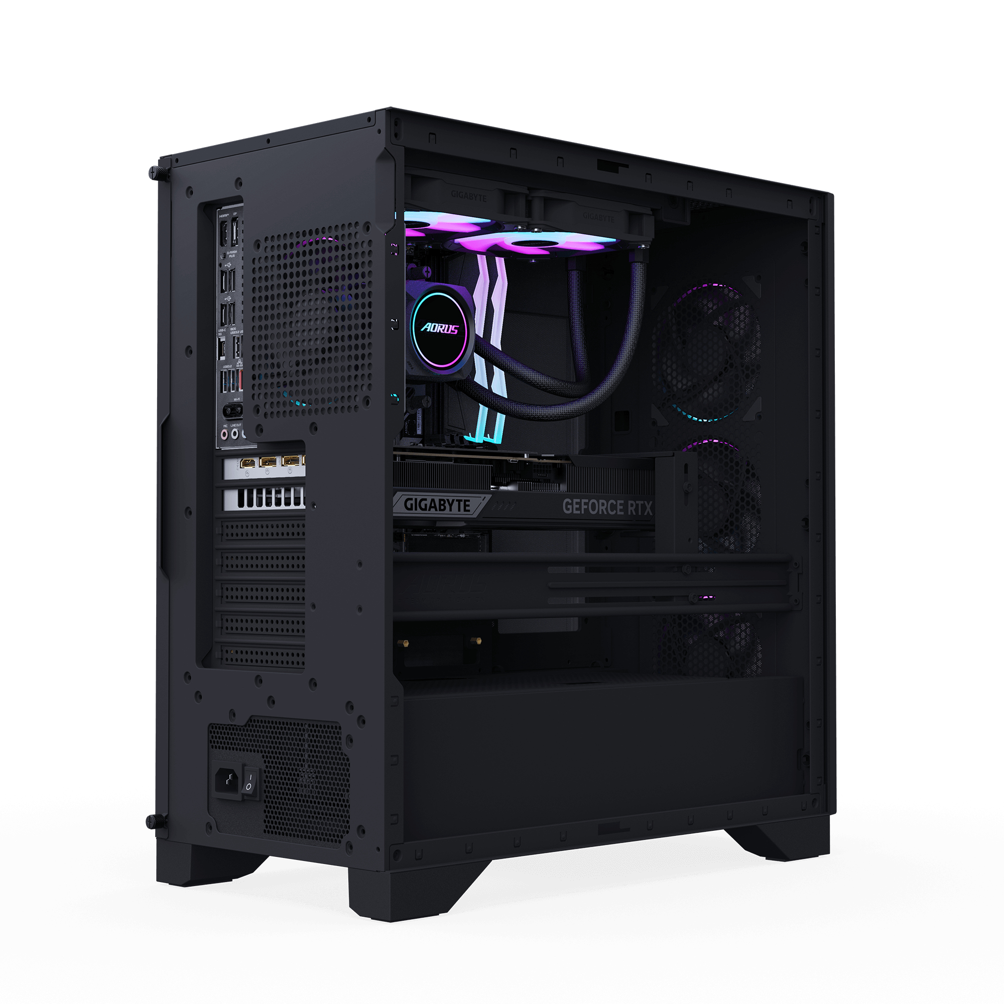 Gigabyte AORUS PRIME 5 AP5A7N7T-5102 schwarz/transparent Windows 11 Home - AMD R7 - 4,7 GHz
