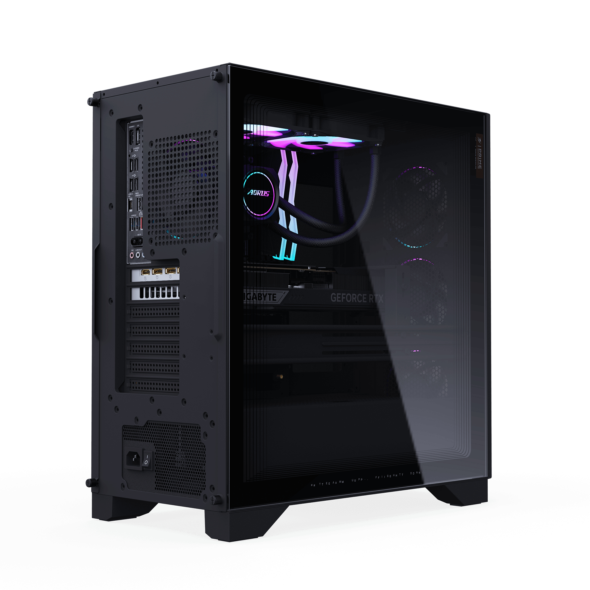 Gigabyte AORUS PRIME 5 AP5A7N7T-5102 schwarz/transparent Windows 11 Home - AMD R7 - 4,7 GHz