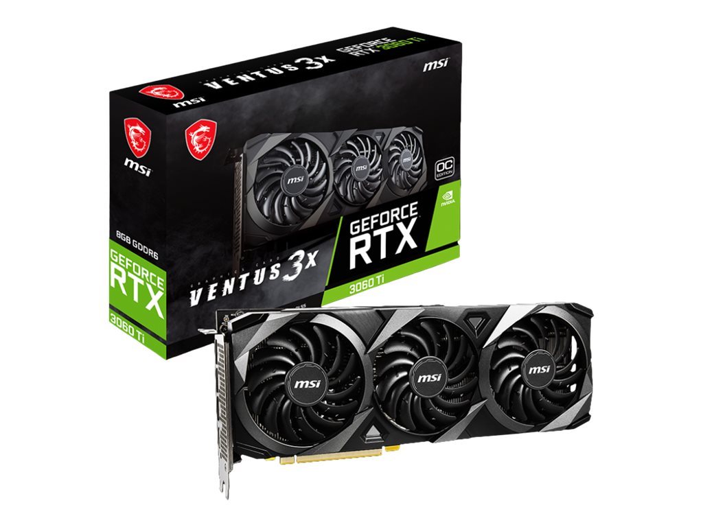 MSI RTX 3060 TI VENTUS 3X 8G OC LHR graphics card NVIDIA GeForce RTX 3060 Ti 8 GB GDDR6