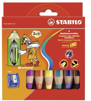 STABILO woody 3 in 1 Multicolore 6 pi�ce(s)