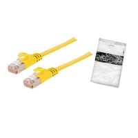 ShiverPeaks Flachband Patchkabel Cat. 6A U/FTP gelb 0.5 m - Kabel - Netzwerk