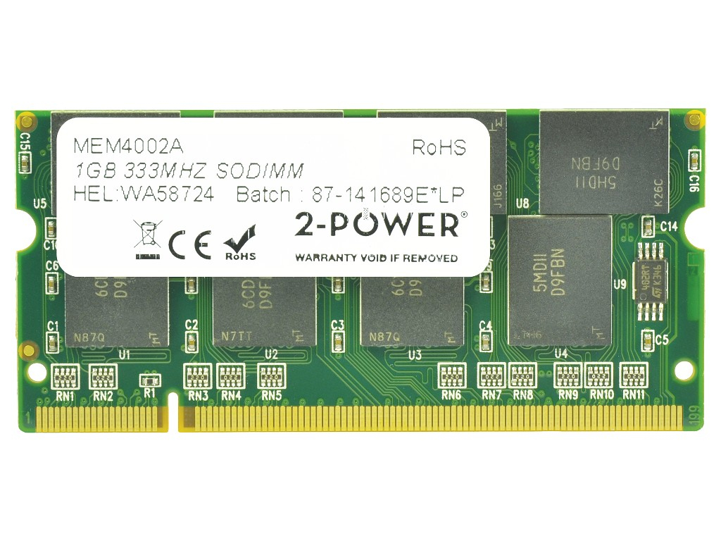 2-Power 2P-A0743536 module de m�moire 1 Go 1 x 1 Go DDR