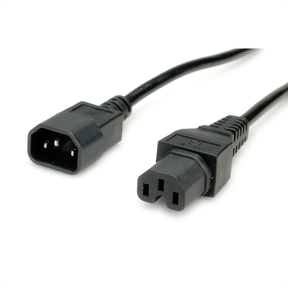 Value 19.99.1123 power cable Black 3 m C14 coupler C15 coupler