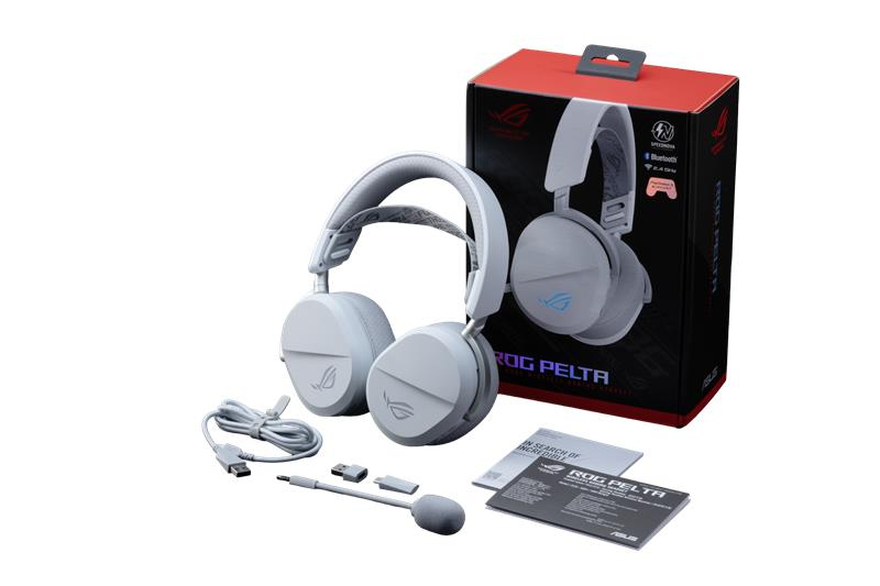 ASUS ROG Pelta Auriculares Inal�mbrico y al�mbrico Diadema Juego USB Tipo C Bluetooth Blanco