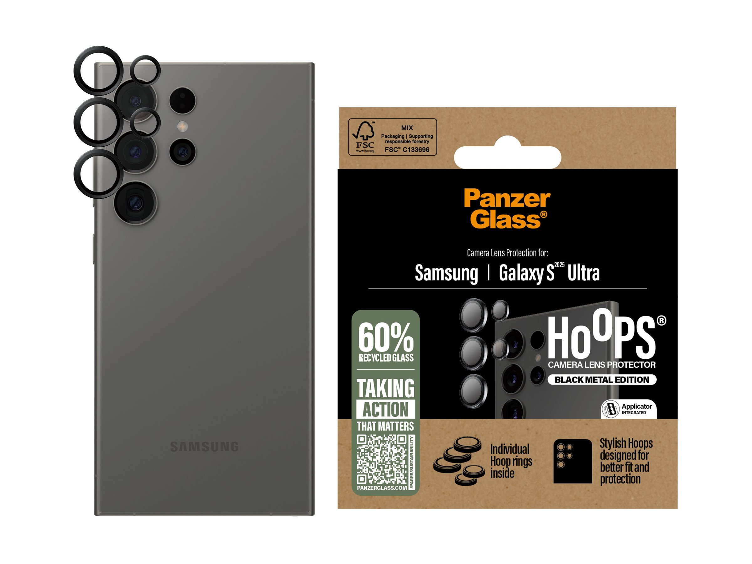 PanzerGlass  Hoops Black Lens Protector Samsung Galaxy S 2025 Ultra