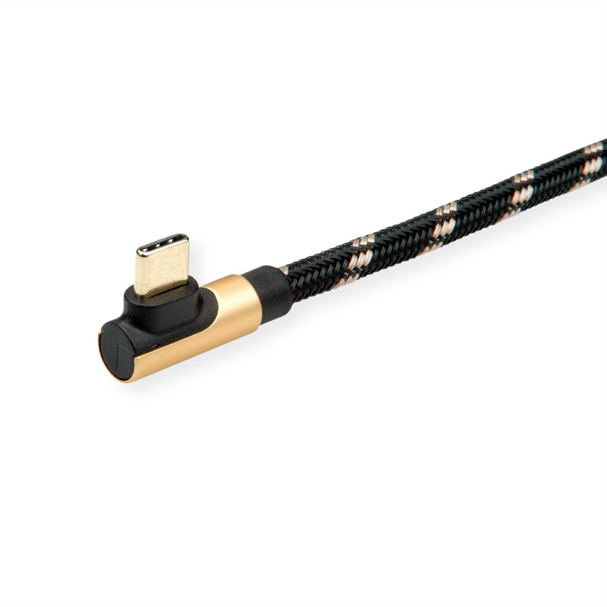 ROLINE 11.02.9060 cable USB 0,8 m USB 2.0 USB A USB C Negro, Oro