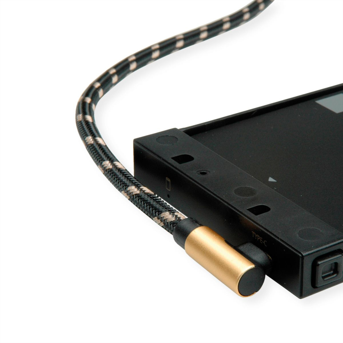 ROLINE 11.02.9060 cable USB 0,8 m USB 2.0 USB A USB C Negro, Oro