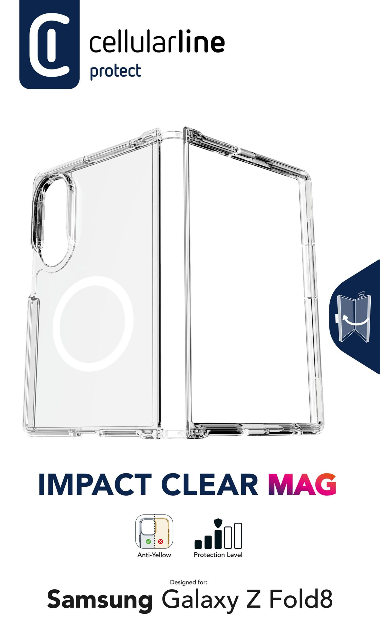 Cellularline Impact Clear Mag - Galaxy Z Fold8