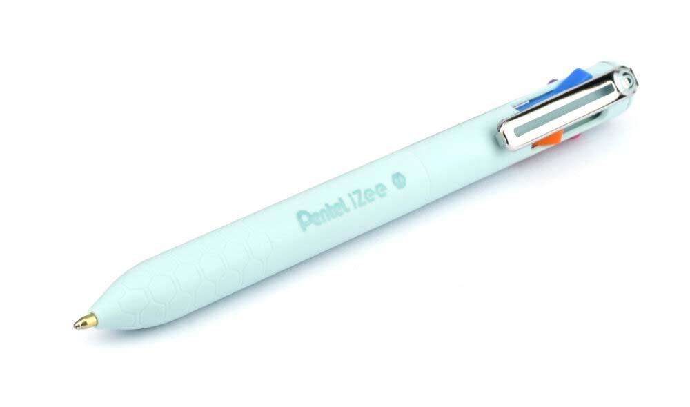Pentel IZEE 4 Colour Ballpoint Pen Education 1.0mm Tip 0.5mm Line Pack 12