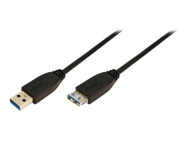 LogiLink 3m USB A - USB A 3.0 F/M cavo USB USB 3.2 Gen 1 (3.1 Gen 1) Nero