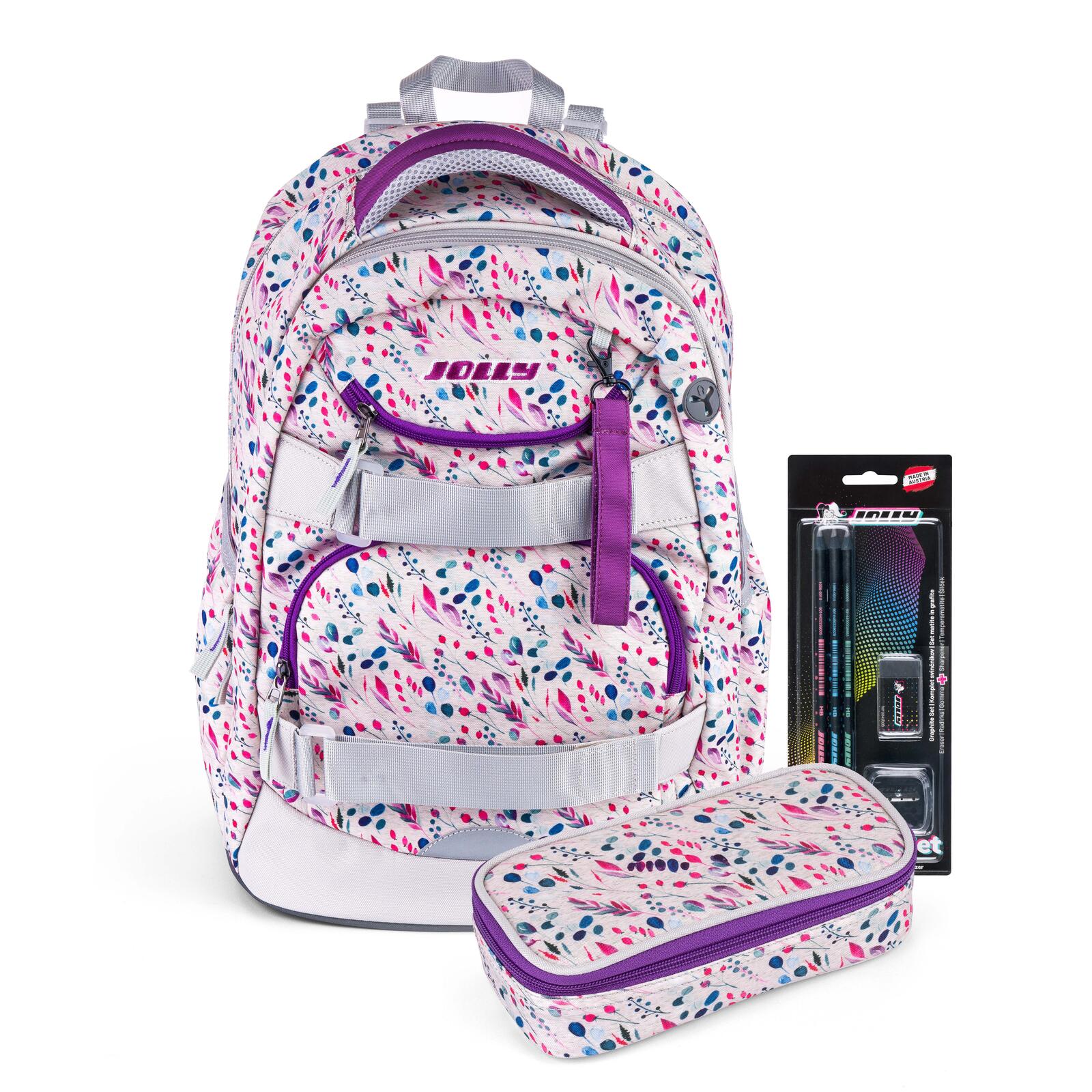 Sax Schulrucksack Next Gen Kunstfaser pink/wei