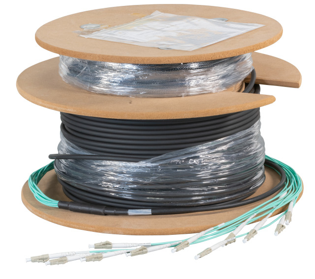 EFB Elektronik Trunkkabel U-DQ(ZN)BH 12G 50/125, LC/LC OM3 70m c�ble de fibre optique 12x LC Noir, Bleu