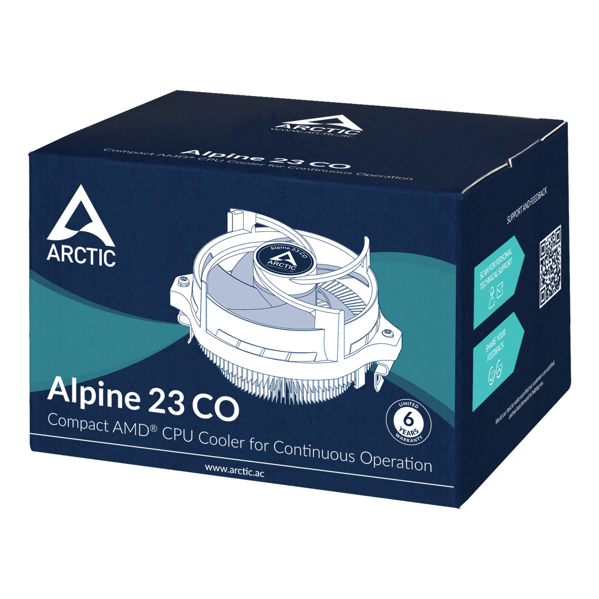 ARCTIC Alpine 23 CO Procesador Refrigerador de aire 9 cm Aluminio, Negro 1 pieza(s)