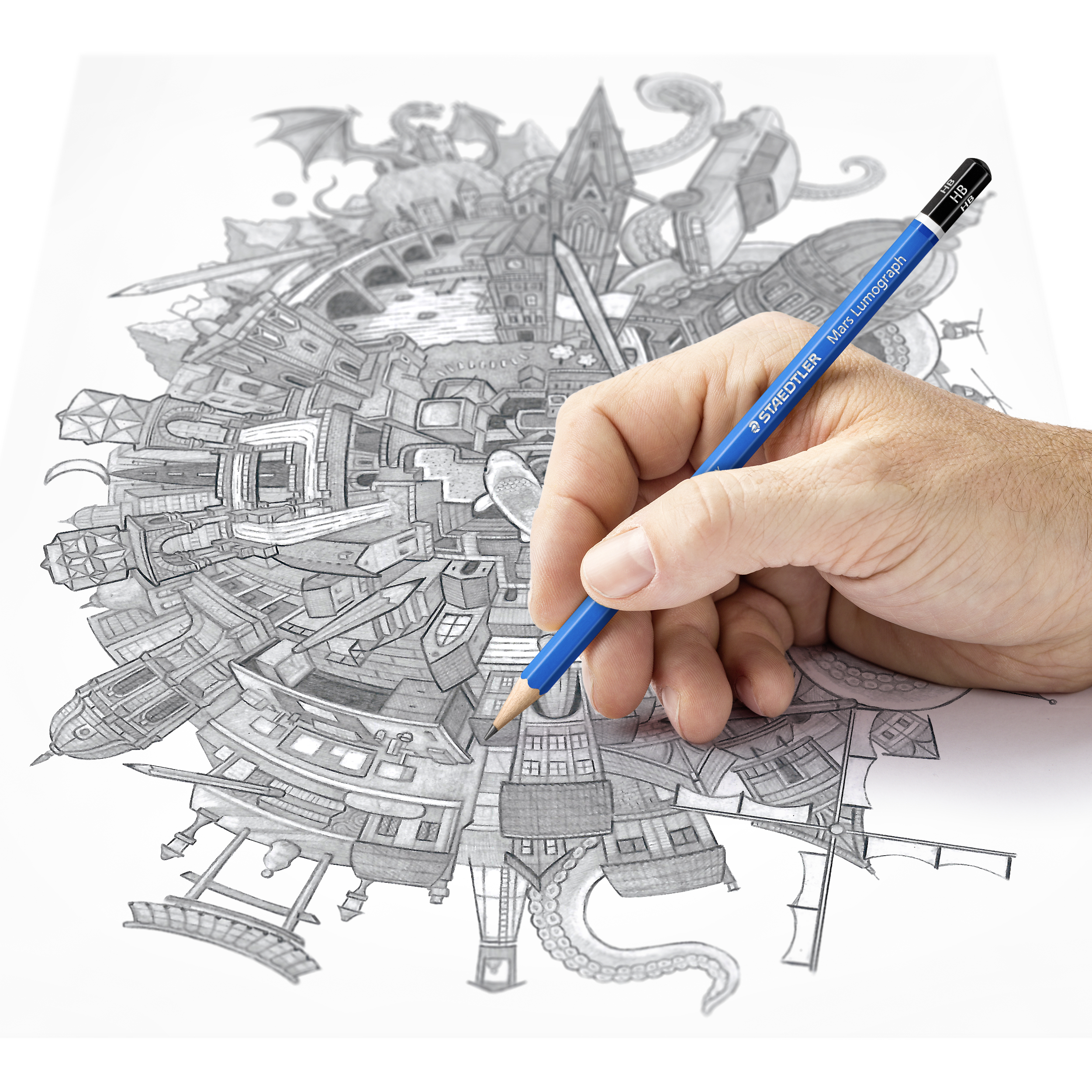 STAEDTLER Mars Lumograph - Bleistift - gemischt - 2 mm (Packung mit 12)