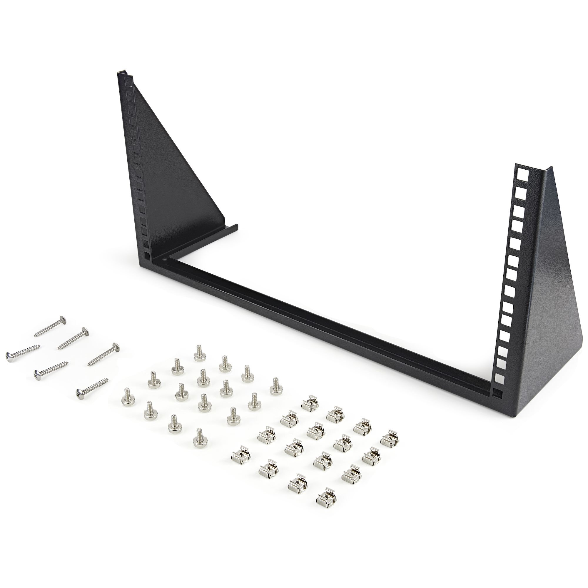 StarTech.com 5HE Vertikales Wandmontage-Rack - 19 Zoll Low Profile Open Wall Mounting Bracket - Netzwerk/Serverraum/Daten/AV/IT/Patch Panel/Kommunikations-/Computergerte - mit Kfigmuttern/Schrauben (RK519WALLV)