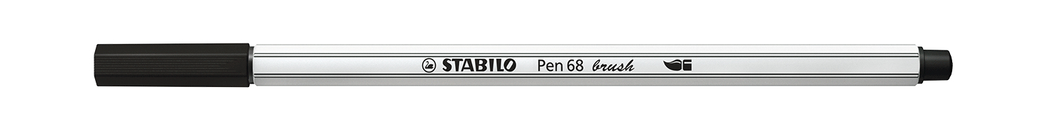 STABILO Pen 68 brush rotulador Medio Negro 1 pieza(s)