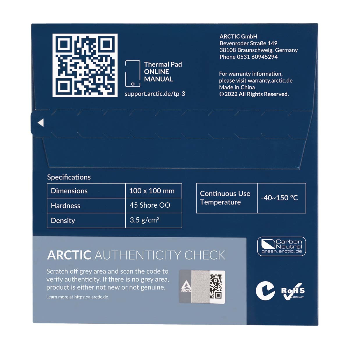 Arctic TP-3 - Thermo-Pad - Blau