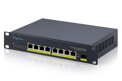 Digitus 10 2.5G 8-Port Unmanaged PoE+ Switch with 1� 10G SFP+