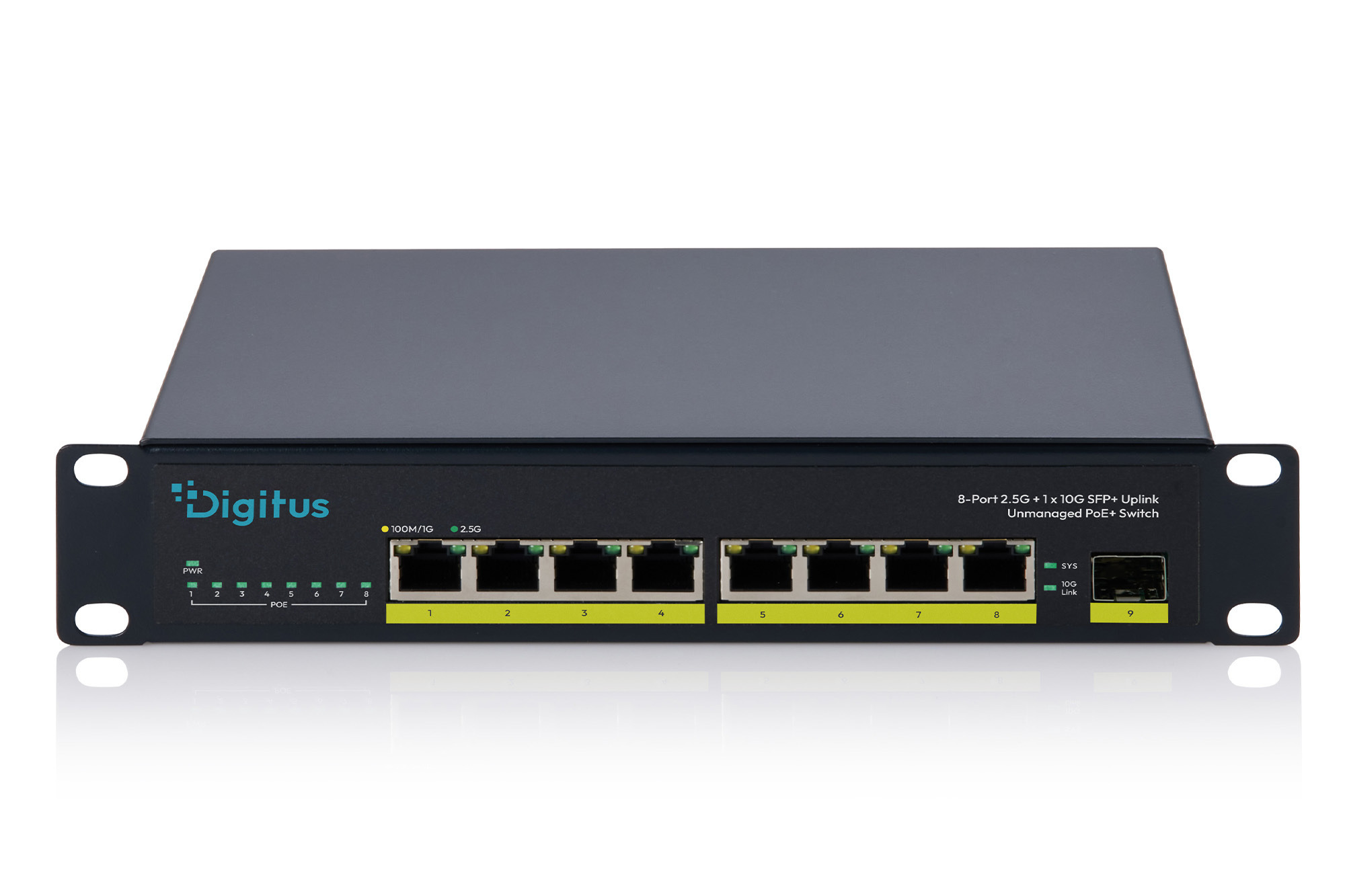 Digitus 10 2.5G 8-Port Unmanaged PoE+ Switch with 1� 10G SFP+