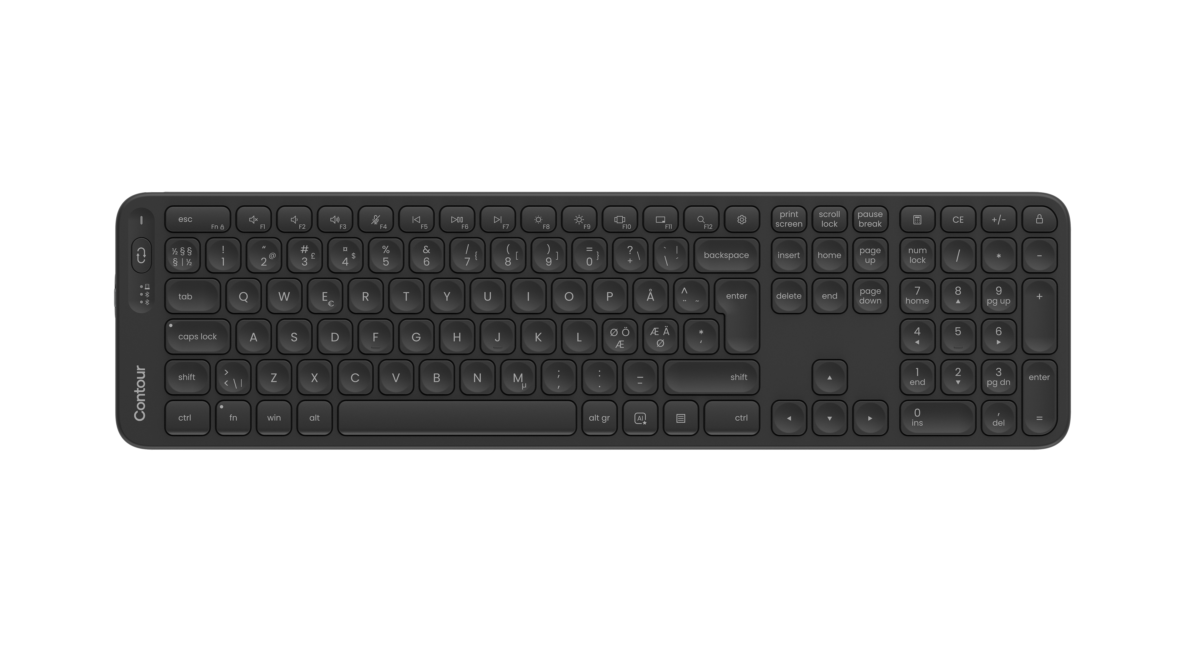 Contour Design Balance tastiera Ufficio RF senza fili + Bluetooth QWERTY Nordic Nero