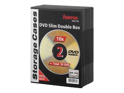 Hama Custodia DVD slim doppia - 10 pz.