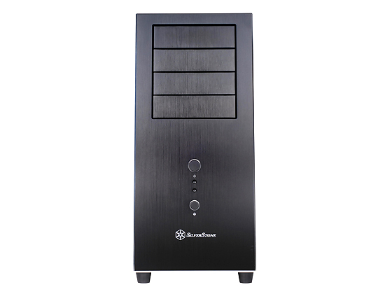 Silverstone TJ04-E Midi Tower Negro, Plata