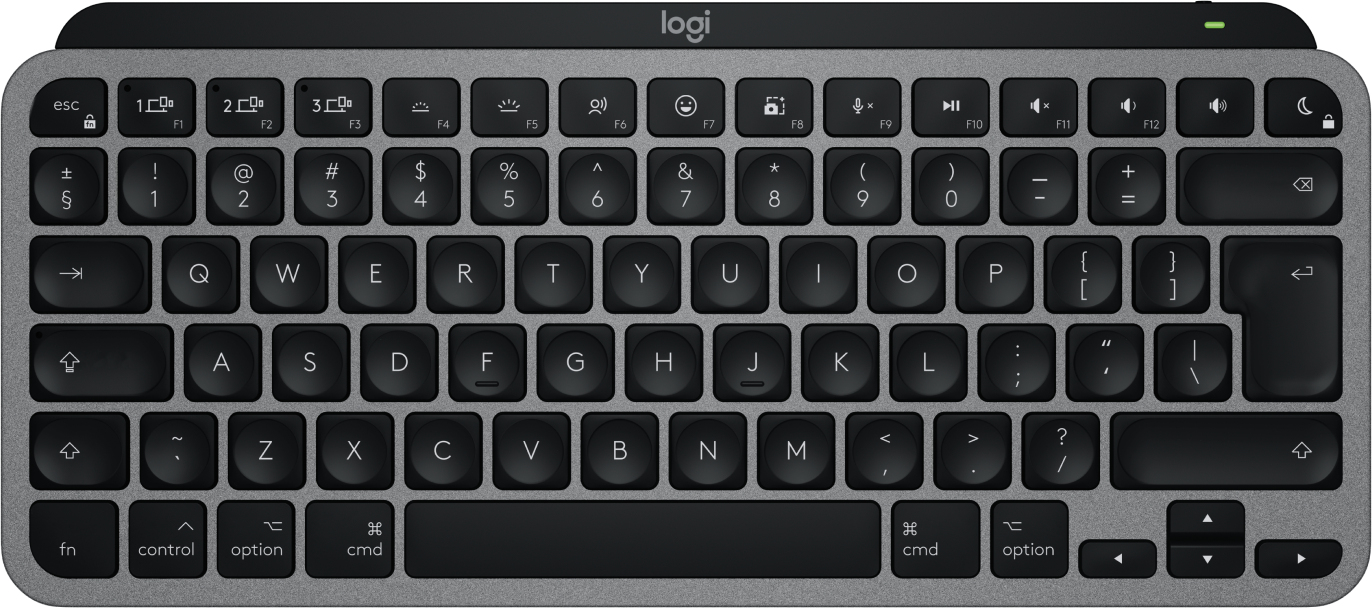 Logitech MX Keys Mini For Mac keyboard Home/Office Bluetooth QWERTY US International Black, Grey