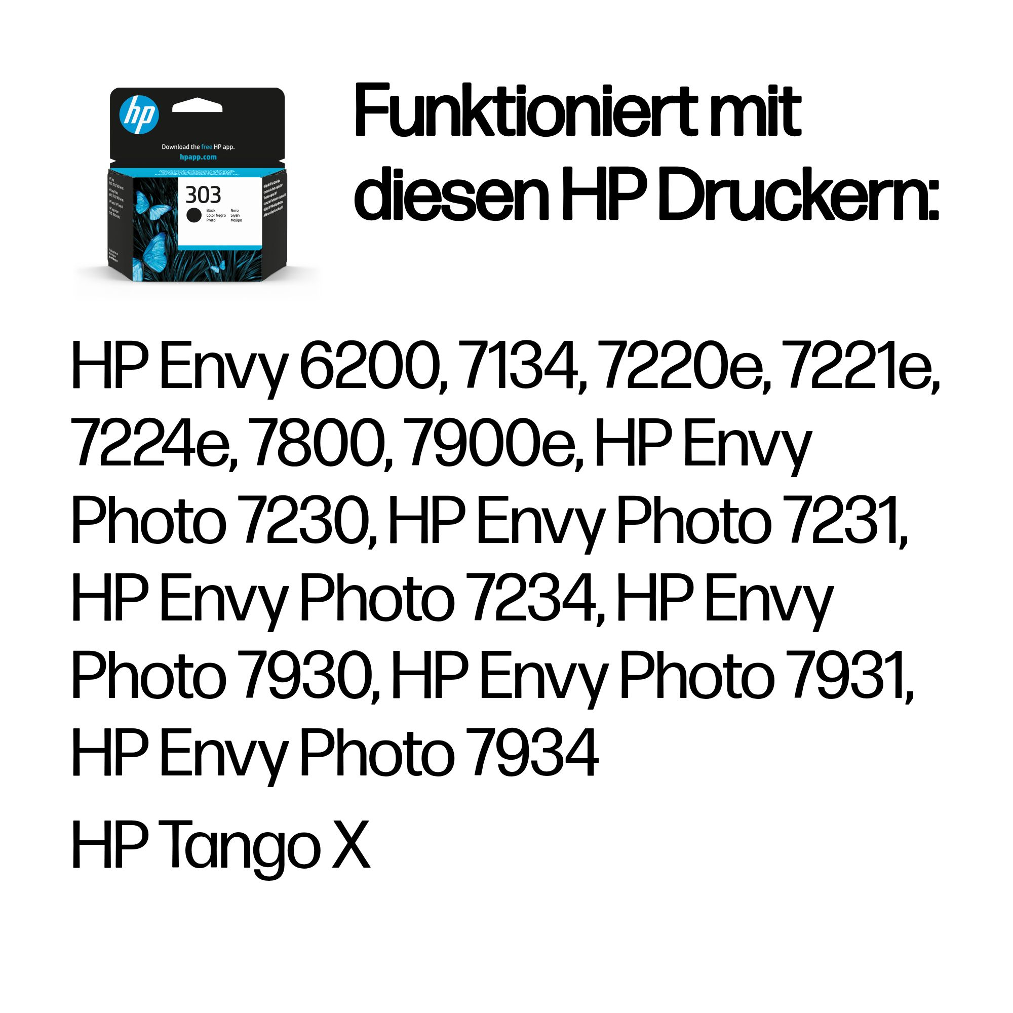 HP 303 - 4 ml - Schwarz - original - Blisterverpackung