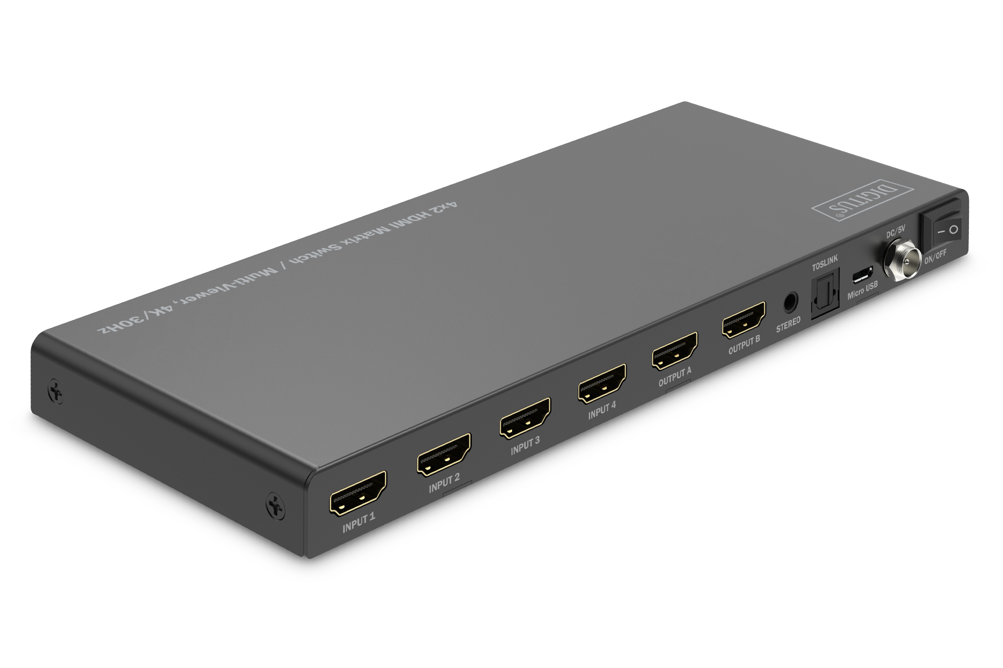 DIGITUS 4x2 HDMI Matrix Switch / Multi-Viewer, 4K/30Hz