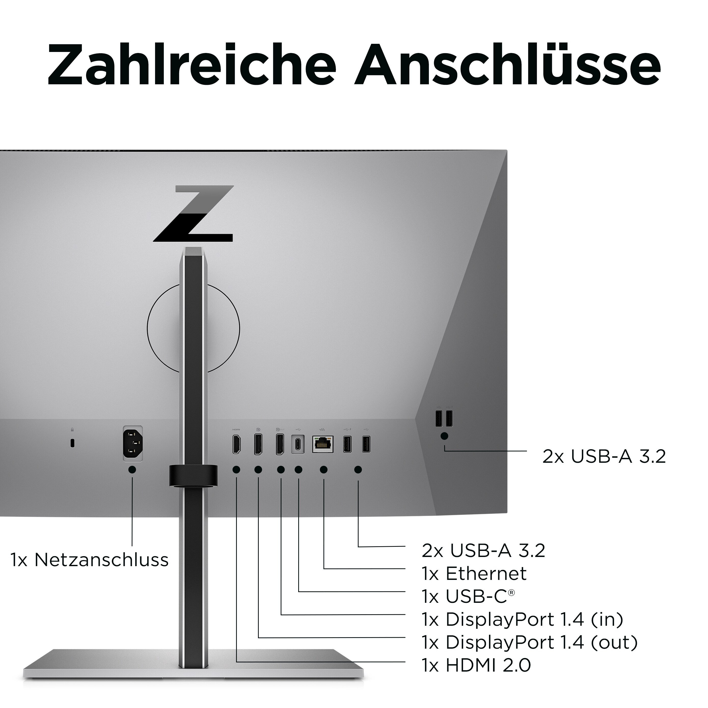 HP Z24m G3 Computer Monitor 23.8 - Flachbildschirm (TFT/LCD) - 60,5 cm