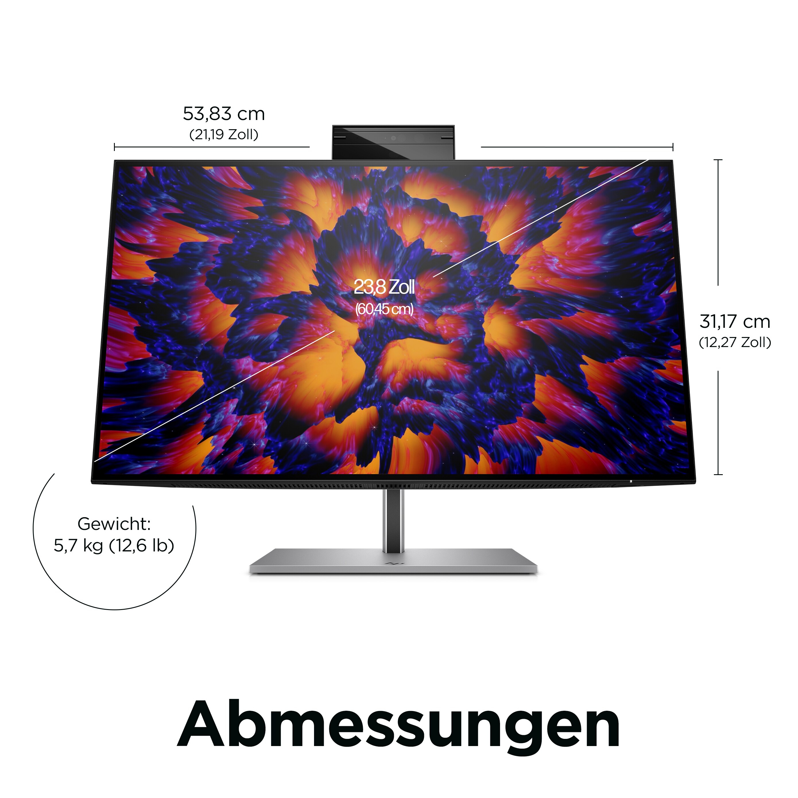 HP Z24m G3 Computer Monitor 23.8 - Flachbildschirm (TFT/LCD) - 60,5 cm