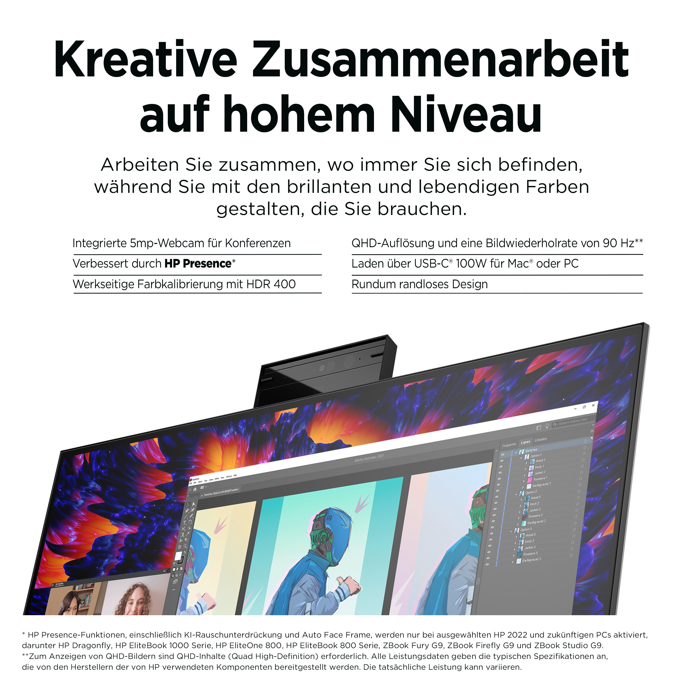 HP Z24m G3 Computer Monitor 23.8 - Flachbildschirm (TFT/LCD) - 60,5 cm