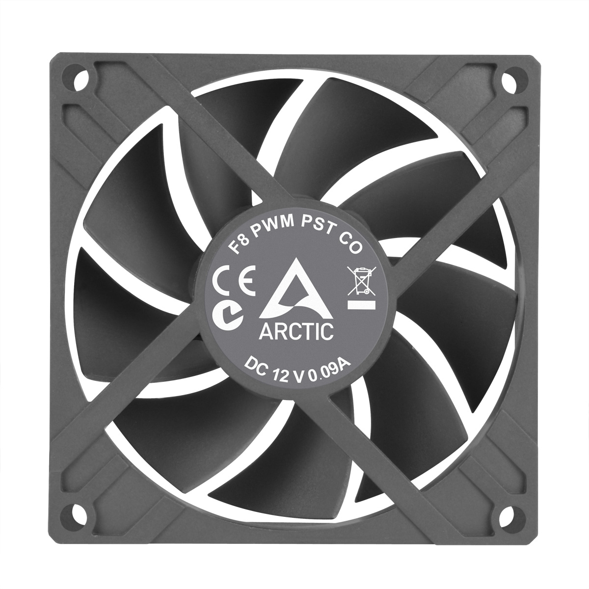 ARCTIC F8 PWM PST CO Carcasa del ordenador Ventilador 8 cm Negro