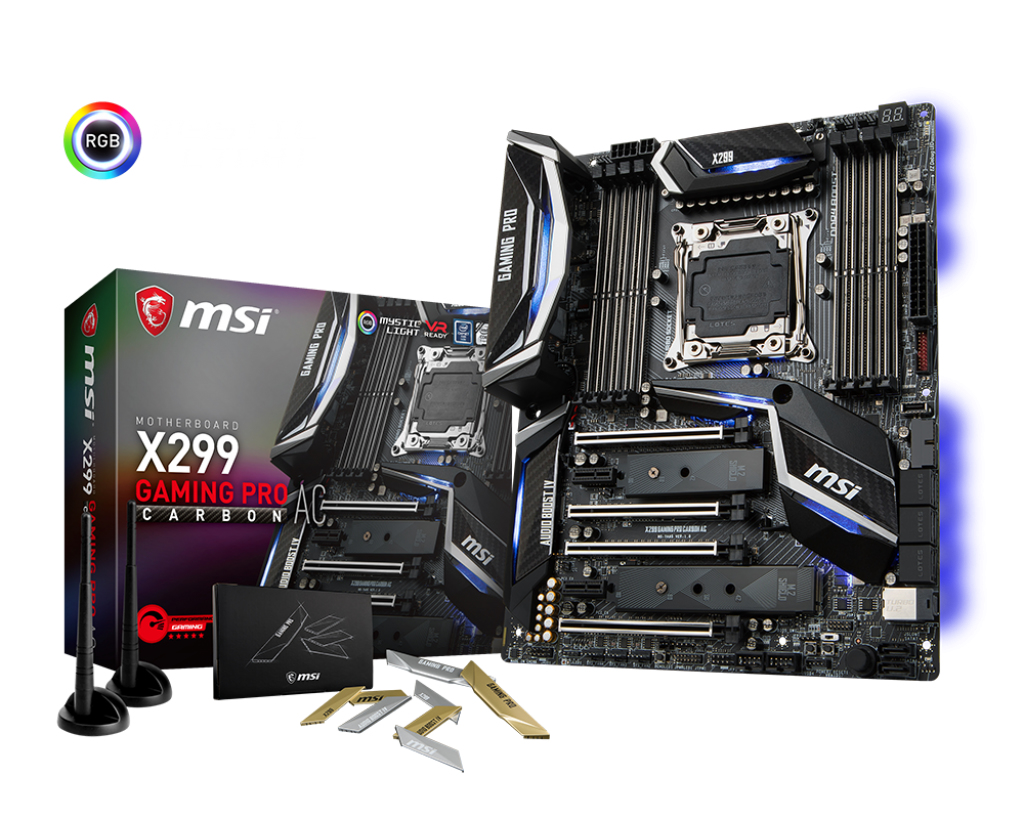 MSI X299 GAMING PRO CARBON AC Intel X299 LGA 2066 (Socket R4) ATX