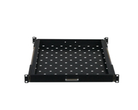 Rockstable 1 HE 19 Fachboden Ausziehbar - Regalboden - Schwarz - SPCC - Stahl - 20 kg - 1U - Oval