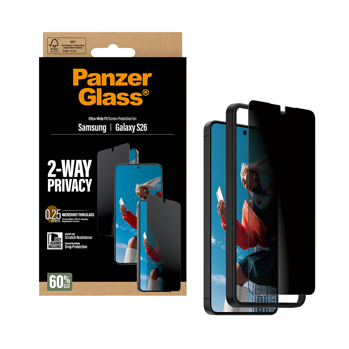 PanzerGlass Bildschirmschutz f�r Handy - ultrabreite