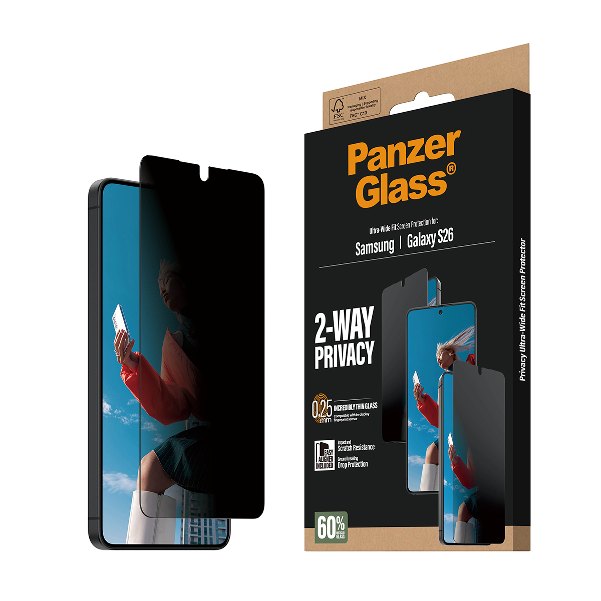 PanzerGlass Bildschirmschutz f�r Handy - ultrabreite