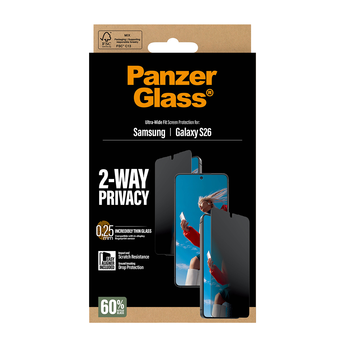 PanzerGlass Bildschirmschutz f�r Handy - ultrabreite