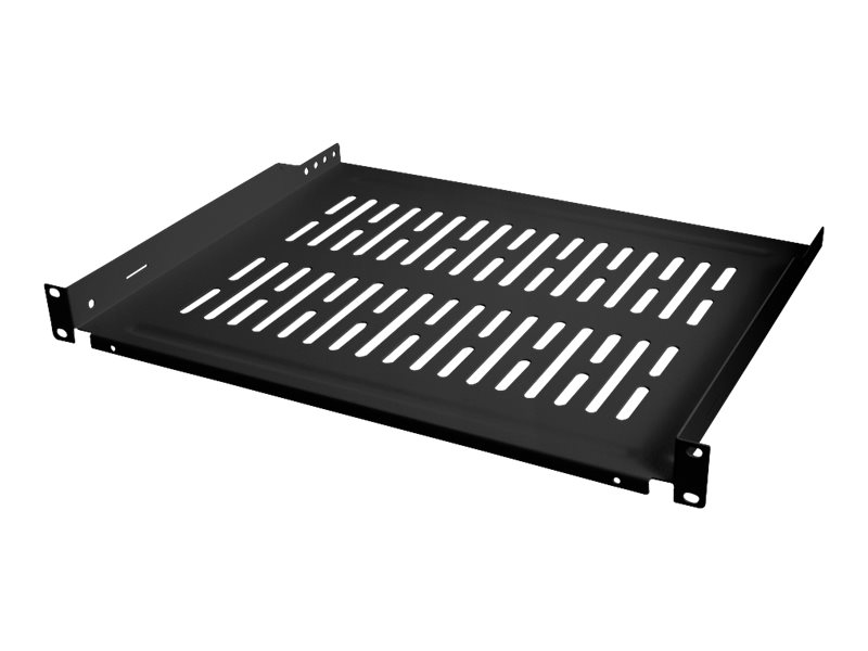 LogiLink Rack - Regal - Schwarz, RAL 9005 - 1U - 48.3 cm (19)