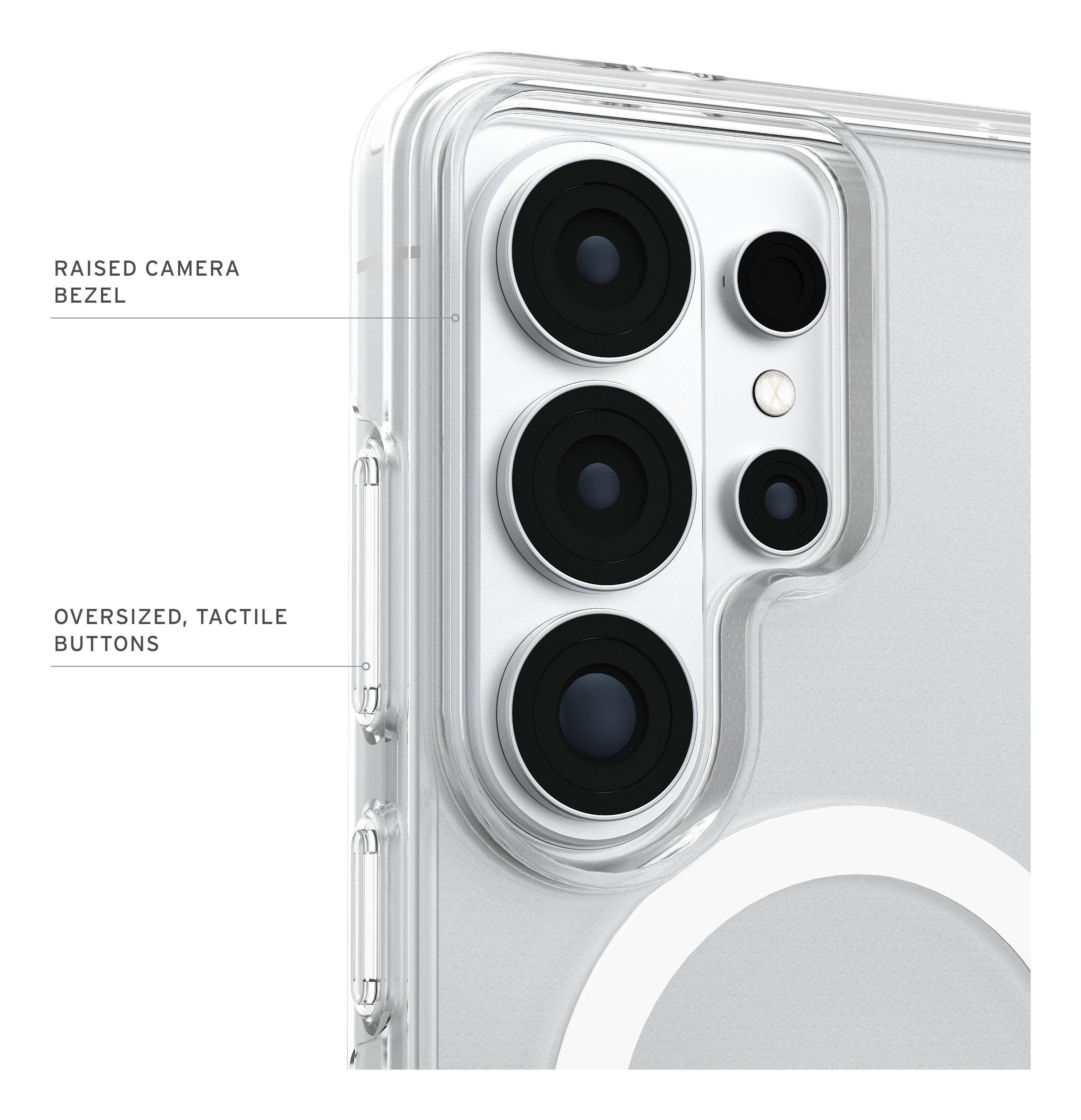 Urban Armor Gear Scout custodia per cellulare 17 cm (6.7) Cover Trasparente, Bianco
