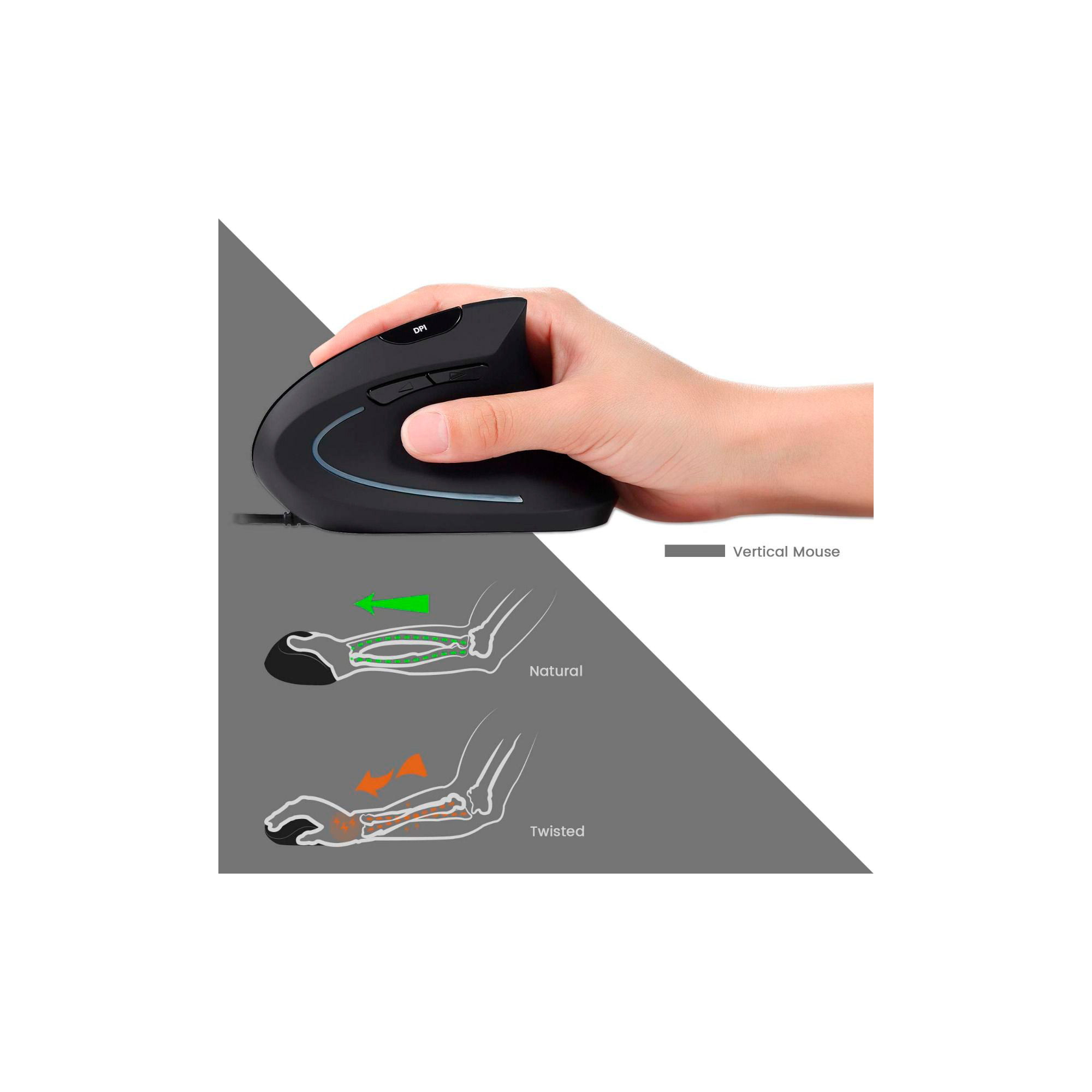 Perixx Periduo-505 keyboard Mouse included USB Black