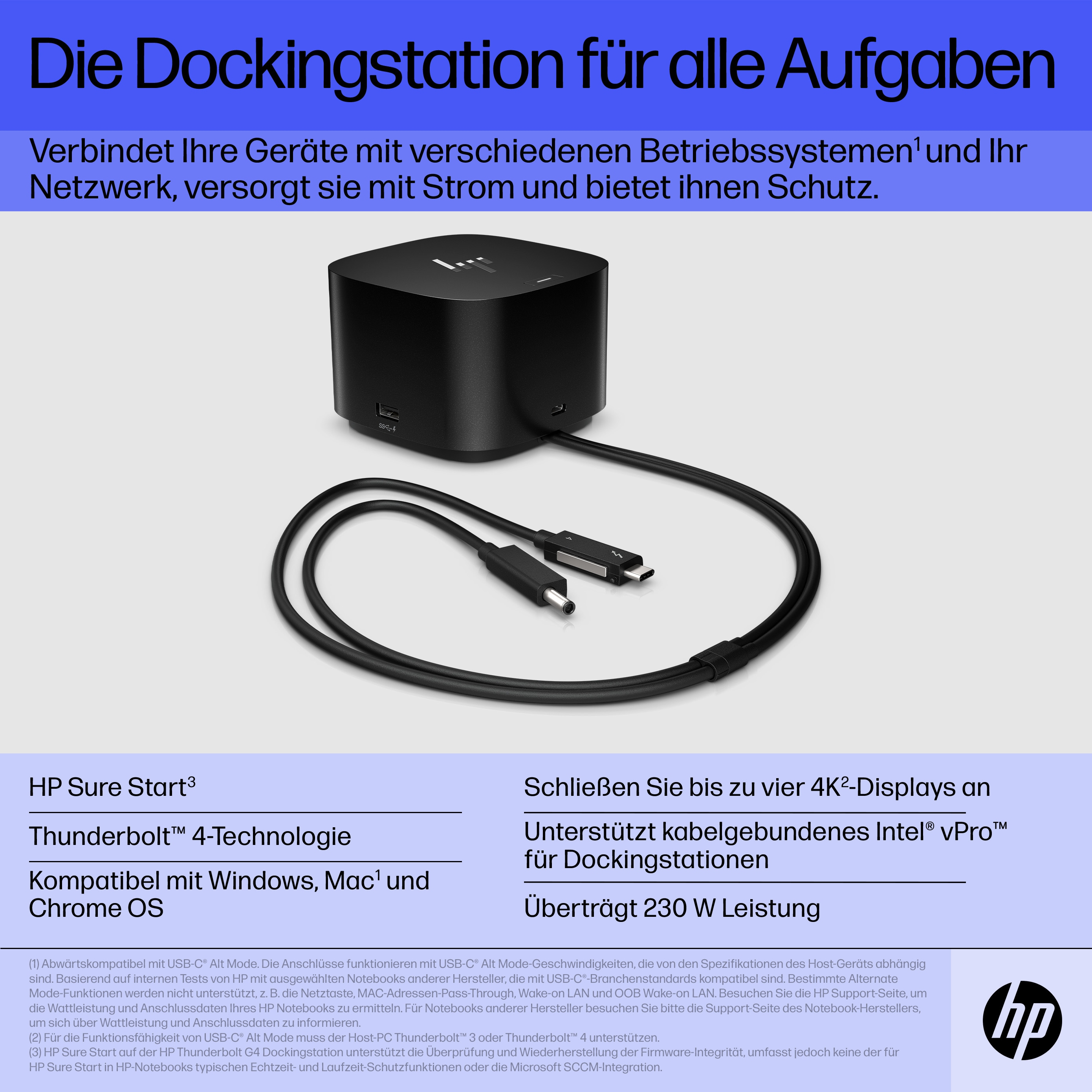 HP Thunderbolt Dock G4 - Dockingstation - USB-C / Thunderbolt 4