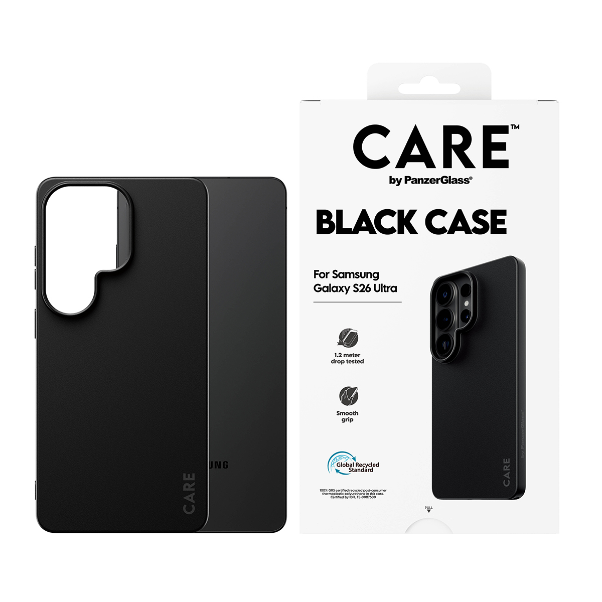 PanzerGlass CARE by � TPU Case Black Samsung Galaxy S26 Ultra funda para tel�fono m�vil Negro