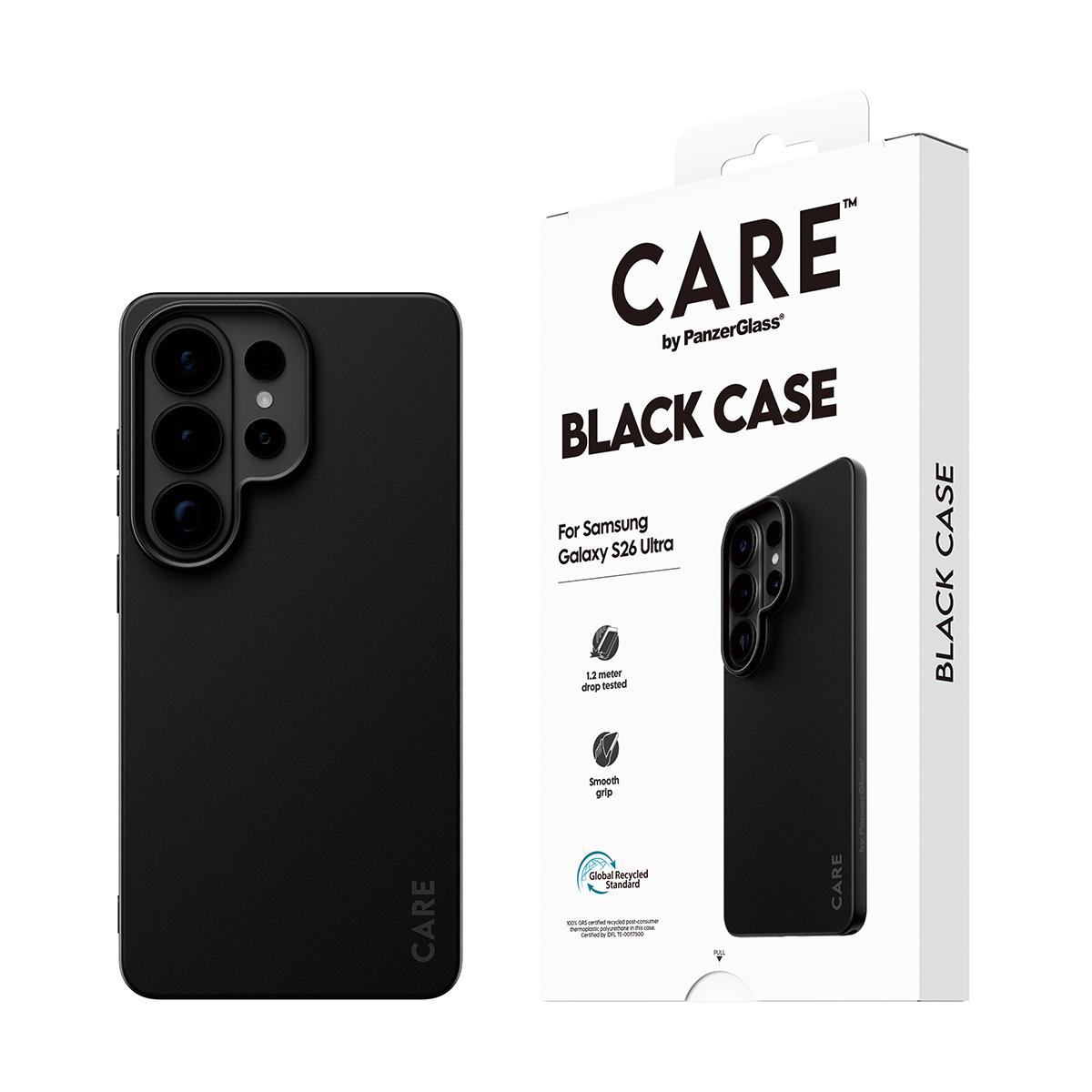PanzerGlass CARE by � TPU Case Black Samsung Galaxy S26 Ultra funda para tel�fono m�vil Negro