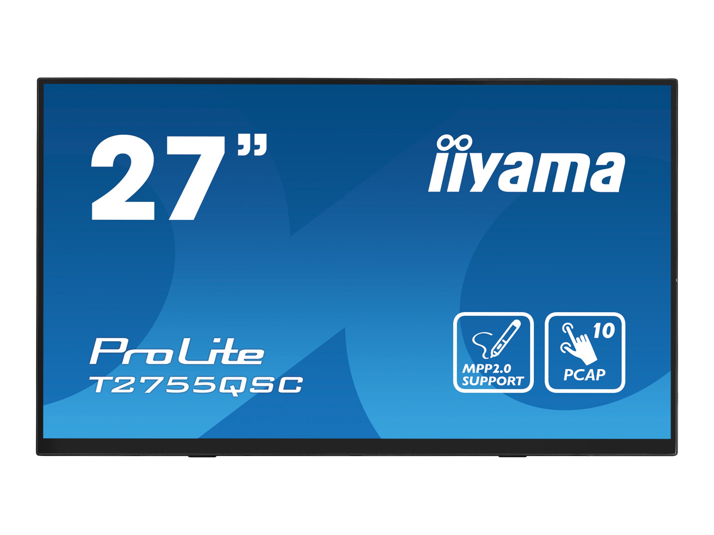 iiyama ProLite T2755QSC-B1 computer monitor 68.6 cm (27) 2560 x 1440 pixels Full HD LCD Touchscreen Black