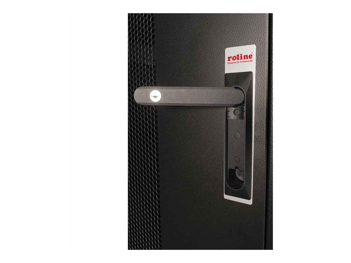 ROLINE Basic - Schrank Netzwerkschrank - perforierte T�r, 800x1000 BxT - RAL 9005, Jet Black - 42HE - 48.3 cm (19)