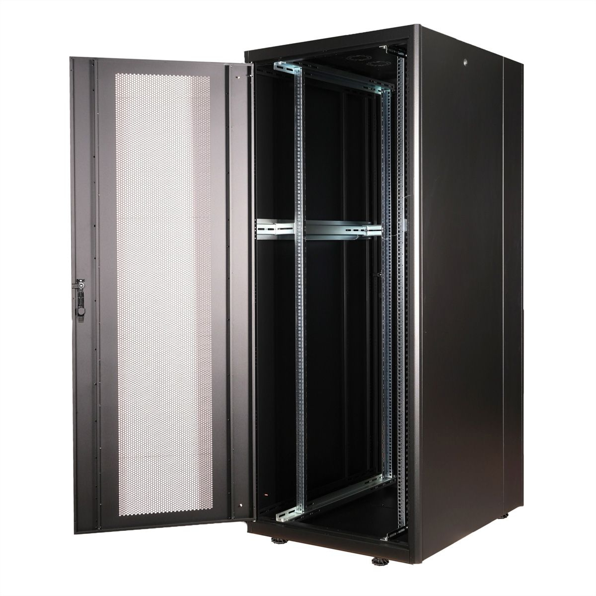 ROLINE Basic - Schrank Netzwerkschrank - perforierte T�r, 800x1000 BxT - RAL 9005, Jet Black - 42HE - 48.3 cm (19)