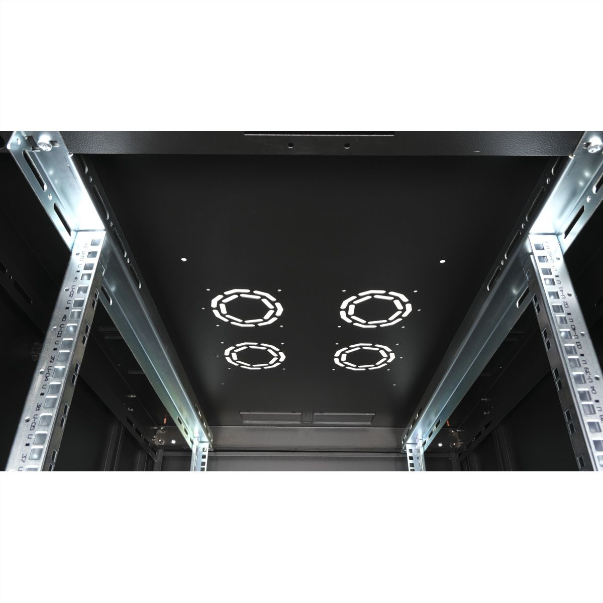 ROLINE Basic - Schrank Netzwerkschrank - perforierte T�r, 800x1000 BxT - RAL 9005, Jet Black - 42HE - 48.3 cm (19)