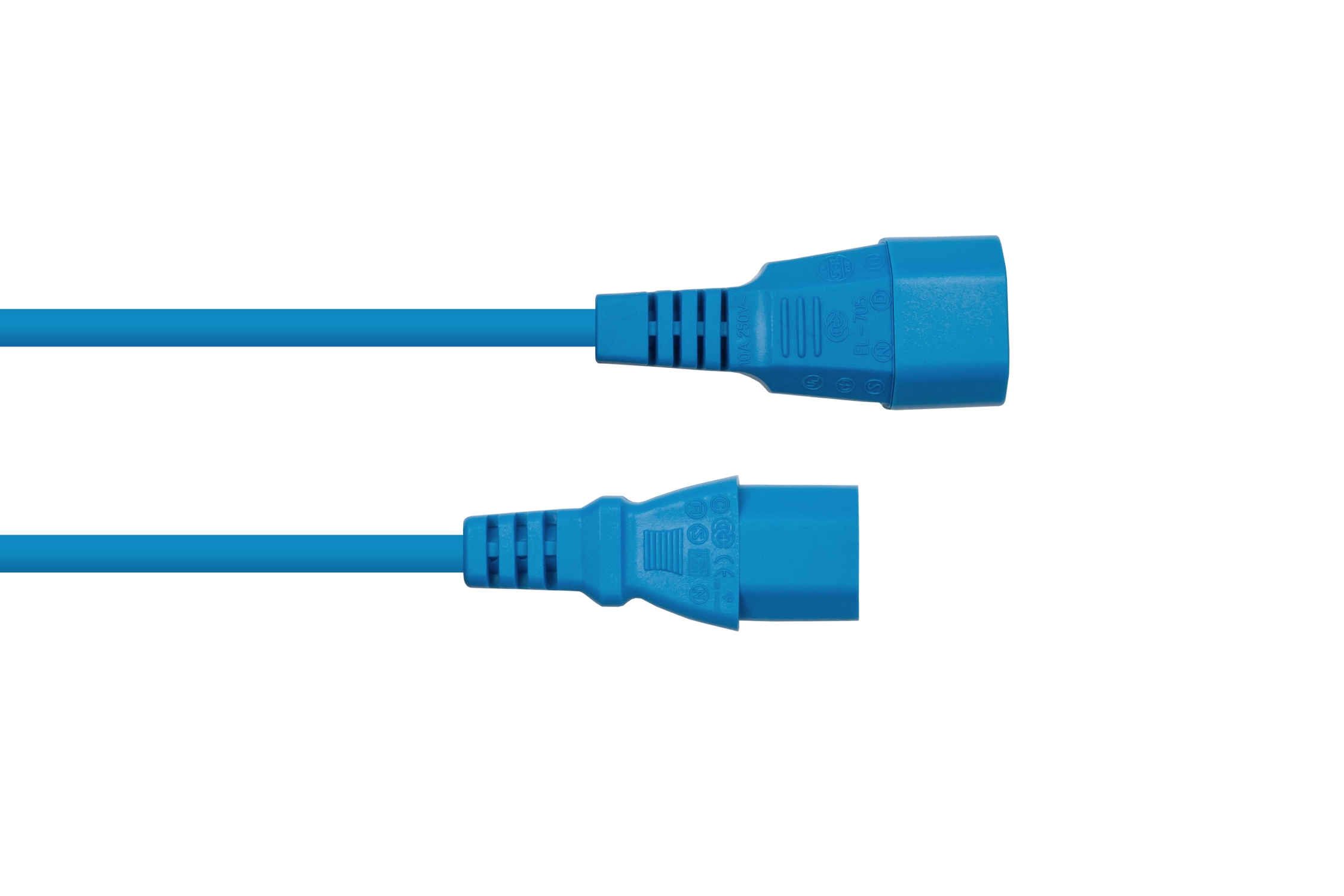 kabelmeister� Kaltger�teverl�ngerung Kaltger�te-Stecker C14 an Kaltger�te-Buchse C13, blau, 0,75mm�,